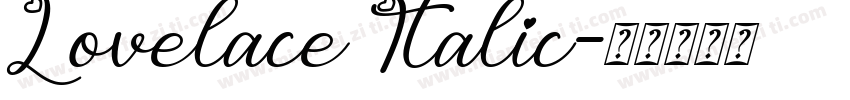 Lovelace Italic字体转换